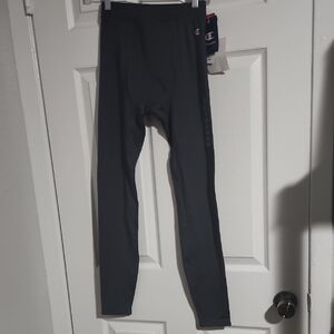 Champion Black Performance Leggings with Logo